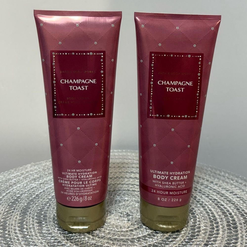 BBW Champagne Toast Hydrating Body Cream Set of 2 NWT